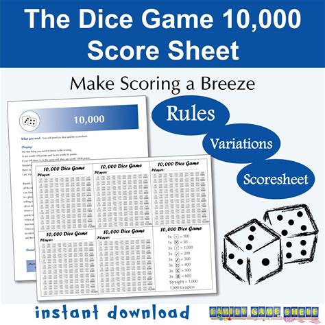 10000 dice game scoring|games that use 5 dice.